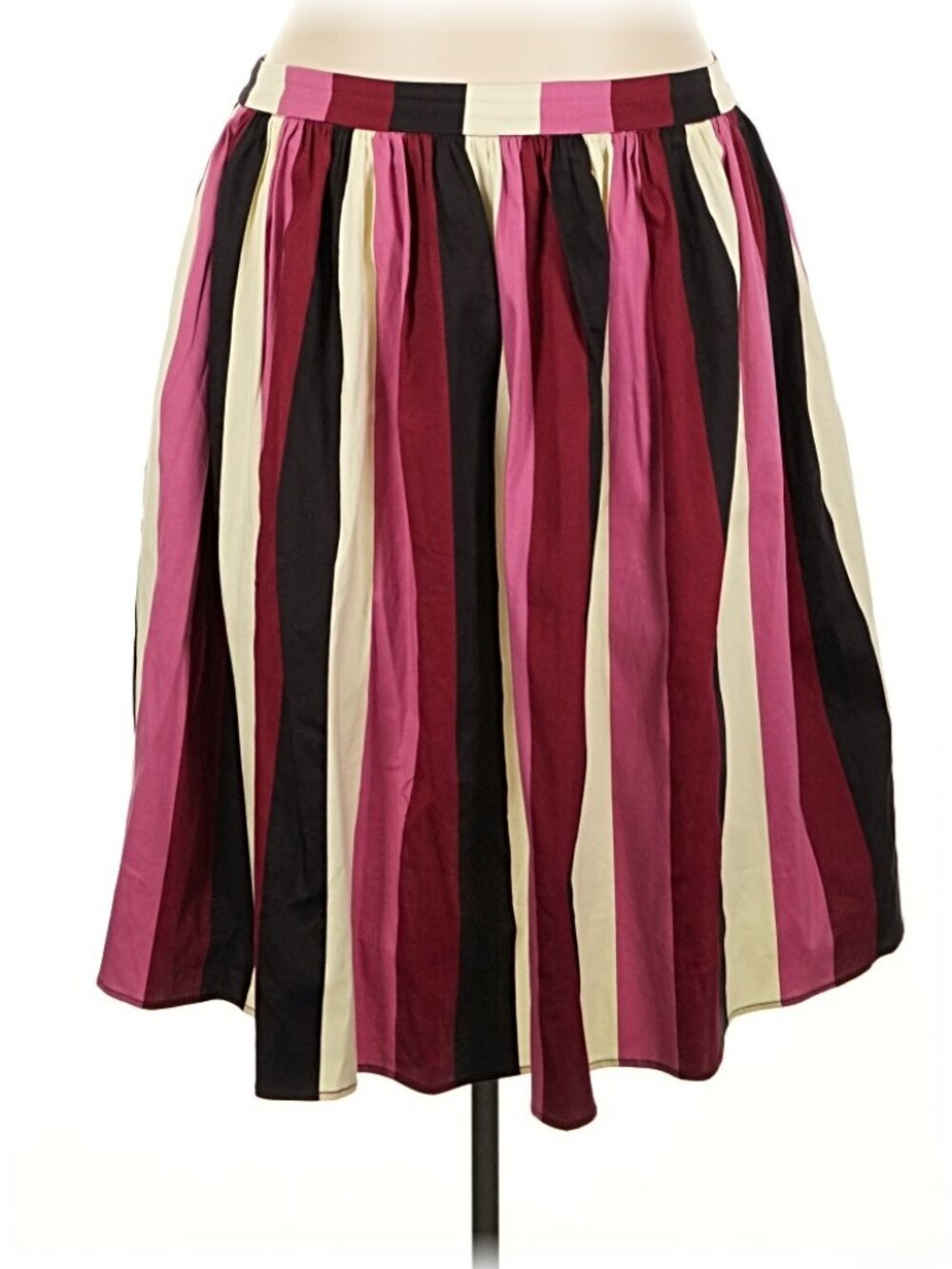 Collectif Candy Stripe Skirt Pink White 22UK